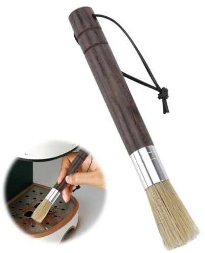 Kaffee Pinsel, 17.5 cm Barista Pinsel Reinigungspinsel für die Kaffeemühle, Kaffeepinsel Kaffeebürste für Die Kaffeemühle Oder Pinsel Siebträger Reinigung, Zubehör für Barista Heimküche