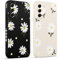 Pnakqil 2 stück Handyhülle für Samsung Galaxy S21 FE 5G 6,4, Blumen Hülle Gänseblümchen Chrysantheme Bemaltes Muster süß Aesthetic Silikon Schutzhülle Tasche Schön Mädchen Kameraschutz Case
