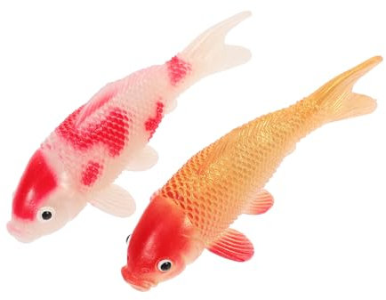 Toddmomy 2 Stück Künstliche Koi-Fische Aus Kunststoff Schwimmende Fische Für Aquarien Goldfische Ornamente Für Schwimmende Aquariendekoration