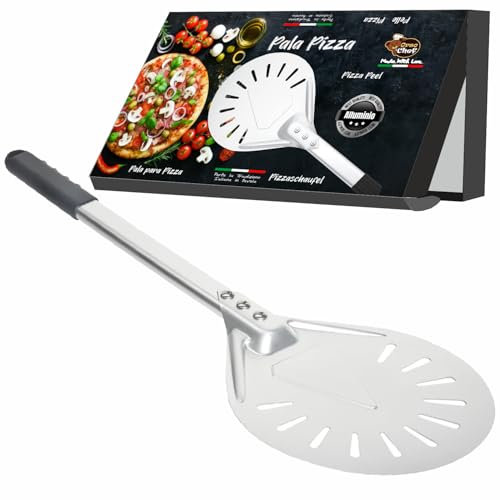 Paletta Gira Pizza Forata in Alluminio Ø20 cm – Leggera, Antigraffio, Ideale per Forno Domestico – Perfetta per Girare e Infornare Pizza, Pane, Focaccia – Uso Casalingo e Pizzeria Artigianale