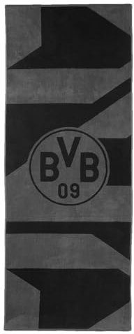 Borussia Dortmund BVB Badetuch grau/schwarz 70 x 180 m one Size