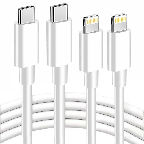 Cavo di ricarica per iPhone, 1 m, confezione da 2 pezzi, certificato MFi, USB C Lightning, compatibile con iPhone 14/13/13 Pro/12/12 Pro Max/11 Pro/X/XS/XR