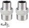 2PCS Shower Hose Connector Stainless Steel Shower Hose Adapter Threaded Pipe Connection Male Threaded Connector Accessories Shower Connector Water Pipe Plumbing Fittings for Home Kitchen and Bathroom