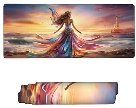 Tappetino Mouse Mare Tappetino Scrivania Grande 1600x800x3mm, Impermeabile Mouse Pad Donna Tappetino per Mouse, Tappetino Gaming con Base in Gomma Antiscivolo, Accessori Scrivania, Regalo Donna RS-4
