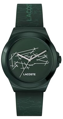 Lacoste Uhr mit DREI-Zeiger-Quarzwerk Für Männer und Frauen Kollektion NEOCROC mit Grünes Silikonarmband - 2011391