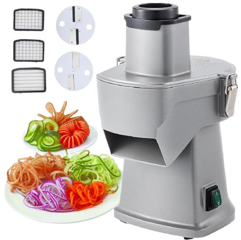 Electric Dice Food Processor, Adjustable Thickness Mandoline Slicer＆Dicer Suitable for Shredding Onions with Multi Stainless Steels Blades,220V