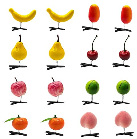 LIANCHEN 16 pcs Niedlich Enten Haarklammer Frühling Haarnadel lustige lustige Tier Haar Klipp Metall Haarspangen Simulation Enten für Party, Picknick, Bühnenaufführung, foto requisiten (Mehrfarbig)