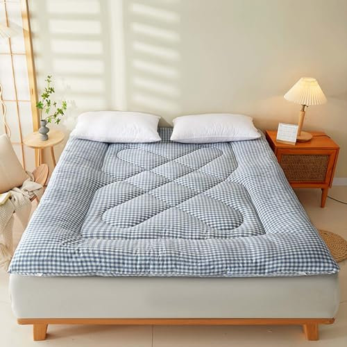 Japanische Bodenmatratze, Einzelbett, weiche Futon-Matte, tragbar, aufrollbar, zusammenklappbar, Bettunterlage für Zuhause, Camping, Couch, Bodenliege, E, 180 x 200 cm