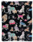 Walniverse Schal Damen Frühling – Seidig & Bunt mit Verspieltem Hundmotiv – Dünner, Leichter Halstuch, 180x90cm (schwarz)