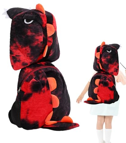 3D Dinosaurier Rucksack, Dinosaurier-Plüsch-Schultasche, lustiger 3D