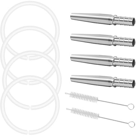 Lot de 10 sirop d'érable multifonction avec 4 becs en métal, 4 tubes et 2 brosses