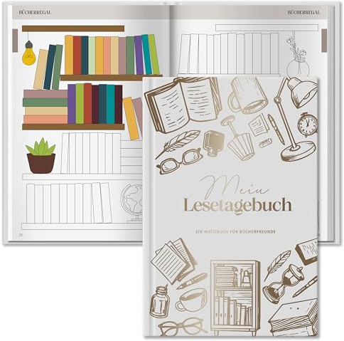BIROYAL 2026 Book Journal: 224 Seiten Reading Journal & Lesetagebuch Erwachsene mit Platz für 52 Bücher – Buchjournal A5 zum Notieren und Genießen des Lesens – Buchclub Bücher zubehör, Buch Gadgets