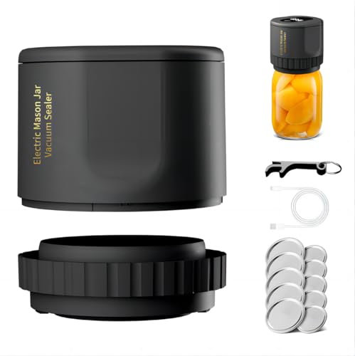 Freshguard Vakuumierer Starter Set – Ihr professionelles Vakuumier-Set für längere Frische mit 1-Knopf-Bedienung (Black)