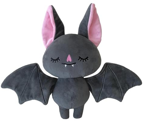 Zunishaone en Peluche Chauve-Souris garnie - Jouet Animal d'halloween - Peluche Douce - Cadeau Mignon - Décoration de Chambre à Coucher - Canapé - Accessoire de lit de Maternelle pour - Collection