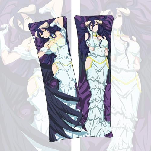 Anime Körperkissenbezug Overlord Albedo Dakimakura Anime Körperkissen Doppelseitiger lebensgroßer Körperkissenbezug-Albedo-c,50x150cm-2WT