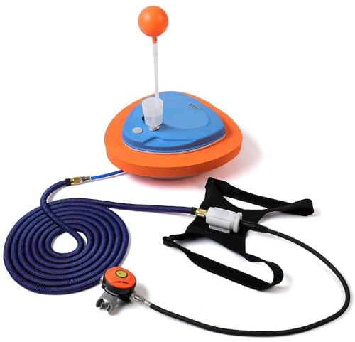 KFHDSAS Diving Ventilator Kit, Rechargeable Scuba Diving Tank, Waterproof Air Compressor, 10M/32.8FT Hose, For Underwater Work, Snorkeling, Diving(2.7 Hours Kit)