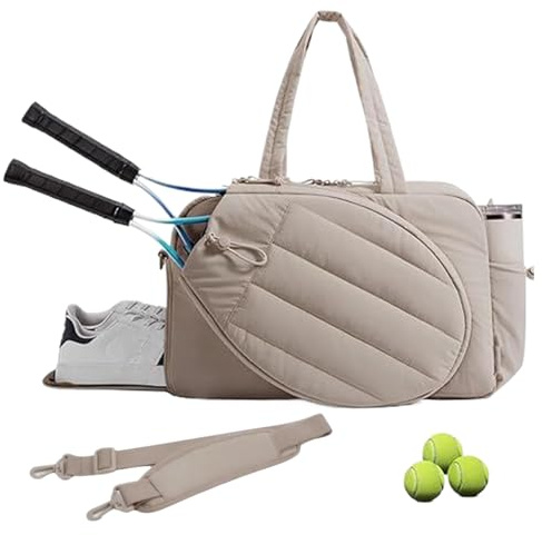 Manolyee Bolsa De Tenis Y Gimnasio para Mujer | Bolsa Deportiva de Tipo Duffle con Compartimento para Zapatos | Ligera para Palas De Pádel Y Viajes De Fin De Semana A Canchas