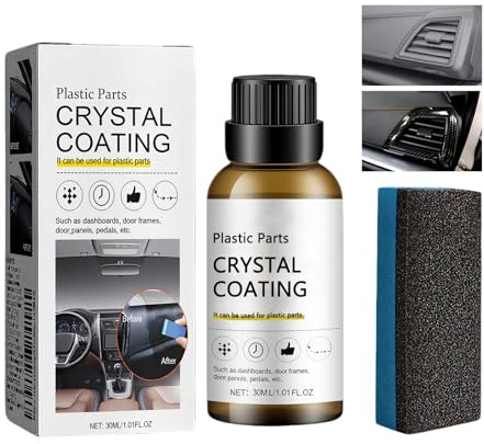 HASAIKA® Rinnova Plastiche Auto, Detergente per cruscotto Auto, Adatto a Tutti i Tipi di Interni di Veicoli e superfici in plastica (30ml)