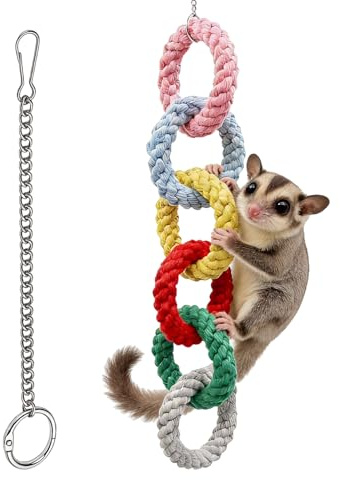 wlsvega Papagei Spielzeug - Ratten Spielzeug - Ratten ZubehöR FüR KäFig - AufgehäNgt FüR MäUse, EichhöRnchen, VöGel und Andere Kleine Klettertiere
