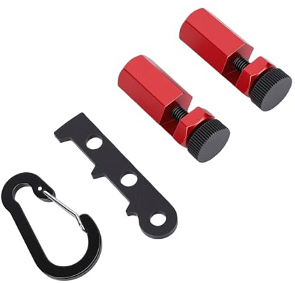 OEBUAFI Juego de Galgas para Escaleras con Soporte para Escuadra de Carpintería, Galgas Hexagonales Antideslizantes de Aluminio CNC para Sierra Circular y Trazado de Cabios, Portátil con