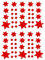 Oblique Unique® Weihnachts Sterne Sticker Aufkleber - Deko Weihnachten - Farbe wählbar (Rot)