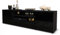 Stil.Zeit TV Schrank Lowboard Armida, Korpus anthrazit matt, Front Hochglanz-Design Schwarz (180x49x35cm), mit Push-to-Open Technik & Leichtlaufschienen