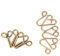 10 Stücke 2,8 CM / 1,1 in Nähen Haken und Augen Nähen Verschluss für Pelzmantel Jacke Cape Stola Armband Schmuck Bücher Handwerk und mehr(Bronze)