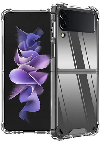 PHONILLICO Cover per Samsung Z Flip 3 5G Antiurto Protezione Gel TPU Morbido Trasparente Silicone Custodia