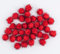 50 pompons zum basteln glitzer glitter rot in 25mm klein bastel zubehör pom pom bunt kugeln ponpons deko pompom plüsch