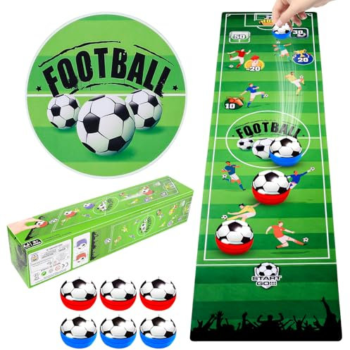 Football Gifts for Boys, Table Top Football Game, Multifunction Table Shuffleboards, Interactive Game for Kids and Adults, Table Football Board Games for Christmas Birthday Gifts