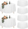 6 Packs White Round Tablecloth 275cm Diameter, Round Table Cover for Ø120-210cm Tables, Polyester Waterproof Washable Round Large Table Cloth for Wedding Party Buffet Camping Restaurant (108 inch)