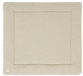 Jollein Krabbeldecke für Baby - Soft Waves, Olive Green - Laufgittereinlage - 100x100cm - Spieldecke Baby - Olivgrün