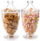 Hacaroa 2 Pack Acrylic Apothecary Jars with Airtight Lids, 46 Oz Clear Plastic Candy Cookie Jars for Candy Buffet, Decorative Bathroom Canister Container for Bath Salt, Vanity, Party, Wedding
