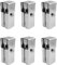 Yuqim 6 set di morsetti quadrati per tubi da 2,5 cm, in acciaio inox, connettori per tubi quadrati (2 vie)
