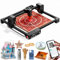 Lasergravurmaschine, 5W Lasergravierer 6 Sicherheitsverbesserungen, 0,01mm Präzision, Lasergravur- & Schneidemaschine für Holz, Metall, Acryl, Leder, für Gewerbe & Haushalt, Anfängerfreundlich