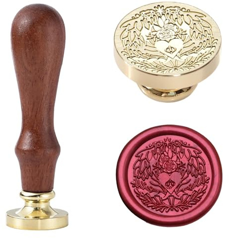 Wachssiegelstempel – Venus-Göttin, Siegelstempel, 25 mm, Messingrose, Herz, versiegelter Stempel für Hochzeitseinladungen, Valentinstagsgeschenke, Umschlagsiegel