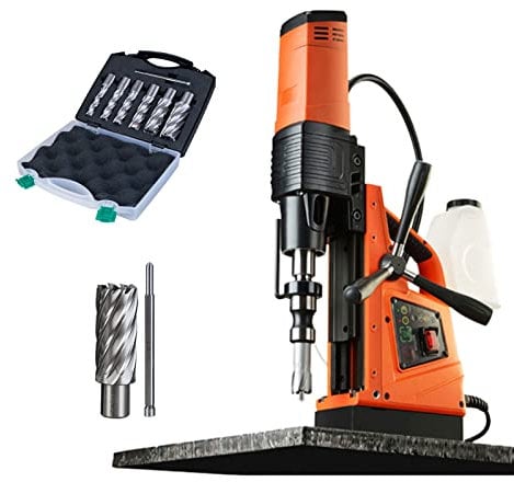 1500W MD60 Magnetic Drill Press, 2-3/8 Inch (60mm) TCT Annular Boring Dia. 15000N Magnetic Force Magnetic Drilling System