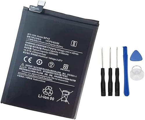Bestome Ersatz BP42 Akku Kompatibel mit Mi 11 Lite Mi 11 Lite 5G Mi 11 Youth 5G M2101K9G M2101K9C 1ICP5/65/86 with Toolkit 3.87V,4250mAh