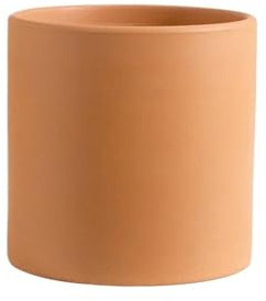 Blumentöpfe Zylindrischer Blumentopf aus Terrakotta, mit Drainagelöchern, Tisch-Pflanzgefäß, for drinnen und draußen, Schlafzimmer, Arbeitszimmer, Garten, Balkon (3 Größen) Pflanzkübel(Groß)