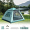 BAGROUPS Camping Zelt 4 Personen 4 Jahreszeiten Zelte UV-Schutz Pop Up Zelt Wasserdicht Winddicht mit Vorzelt 210x210x140cm für Familien, Camping（Blau）