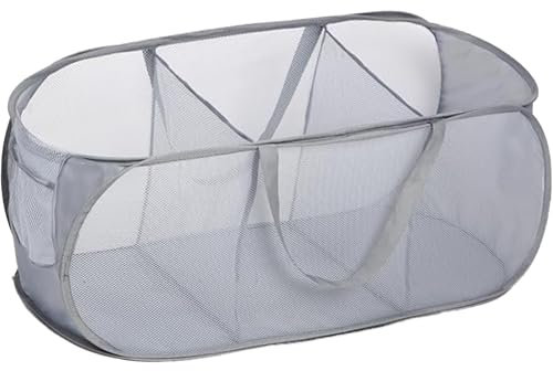 Pop Up Wäschekorb Faltbarer Wäschekorb (36 * 36 * 80 Cm) Wäschetonne Wäschekorb klappbar mit Griff laundry basket Aufbewahrungskorb für Kinderzimmer Camping Und Reisen (grau 100ml 1pcs)