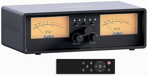 ET30 VU Meter Verstärker Lautsprecher Wahlschalter Box Dual Analog VU Meter Audio für DB Panel Display Fernbedienung für Stereo Klasse A, B, AB, D Röhrenverstärker 2 in 2 Out Vintage Switcher