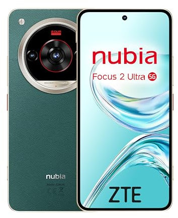ZTE Nubia Focus 2 Ultra 5G, Smartphone sbloccato con IA, 8 GB+512 GB, obiettivo girevole, schermo AMOLED da 6,8, fotocamera 50 MP con IA, pulsante di scatto, batteria 5000 mAh, Android 15, custodia
