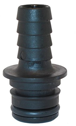 Jabsco 20381002 Flojet 20381-002 Electric Pump Fitting-Quad Port x 1/2 Hose Barb, Straight, Black, Pack of 1