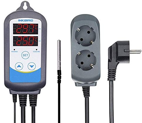 Inkbird ITC-310-T-B 230V Programmabile Termostato Doppio Relé Regolatore di Temperatura Funzione Timer & 12 Periodi per Fermentazione di Birra (310T-B)