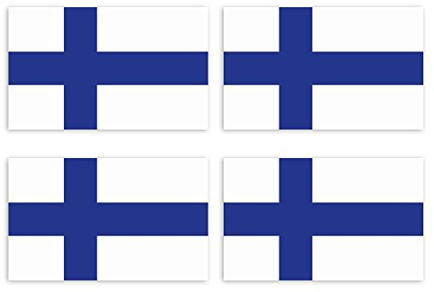 Kiwistar Aufkleber 4,5 x 2,8 cm Finnland - Land Staat Autoaufkleber Flagge Länder Wappen Fahne Sticker Kennzeichen - Auto - Fahrrad - LKW