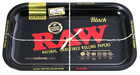 Raw Gold and Metal Rolling Tray - Limited Edition - 11'' X 7'' Size