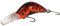 FTM Masu Security Wobbler 3cm 1, 6g - Forellenwobbler zum Spinnfischen auf Forellen, Forellenköder, Crankbait zum Forellenangeln, Farbe:braun-orange-lila dunkel gepunktet UV