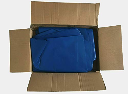 Tezraftaar® 50 x Bin liner Bags 18 x 29 x 39 160 Gauge 90ltr Blue Heavy Duty Refuse Sacks Bin Waste Bag for House Hold Kitchen Garbage