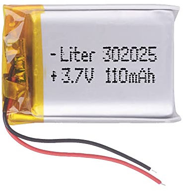 Batterie 302025 LiPo 3.7V 110mAh 0.407Wh 1S 5C Liter Energy Battery pour l'électronique Rechargeable Téléphone Portable Smartwatch GPS - Ne Convient Pas à la Radiocommande 27x20x3mm (110mAh|302025)